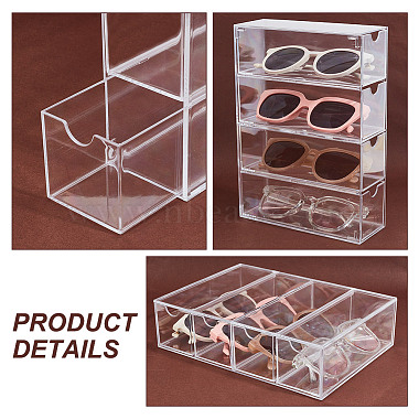 4-Tier Rectangle Acrylic Drawer Box(CON-WH0097-50)-5