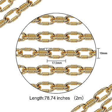 Brass Paperclip Chains(LCHA-SZ0001-01G-RS)-2