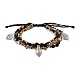 perles de graines de verre scintillantes 5 bracelet de cheville en couches(AJEW-SW00006-04)-1