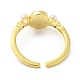 Natural Pearl Flower Open Cuff Ring(RJEW-H220-27G)-3