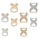 8Pcs 8 Styles 8-shaped Zinc Alloy Buckles with Rhinestone Buckles(FIND-DC0004-10)-1
