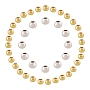 Platinum & Golden Round Brass Beads(KK-AR0001-25)