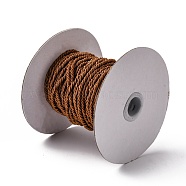 3-Ply Polyester Braided Cords, Twisted Rope, Brown, 0.3cm, about 30M/Roll(OCOR-WH0065-01C)