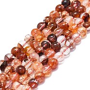 Natural Red Hematoid Quartz/Ferruginous Quartz Beads Strands, Grade A, Round, 6~7mm, Hole: 0.6mm, about 62~64pcs/strand, 14.96''~15.35''(38~39cm)(G-K245-A01-02)