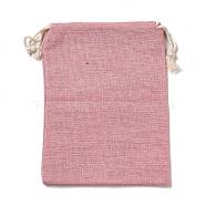 Rectangle Cloth Packing Pouches, Drawstring Bags, Pearl Pink, 16x12.85x0.45cm(ABAG-A008-01C-01)