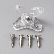 Butterfly Corner Brace, Removable L Bracket Corner Brace, L Shape Support Connector Bracket, with 4Pcs Zinc Alloy Screws, for Wooden Cabinet, Furniture Fasteners, Clear, 21x35.5x24mm, Hole: 3.8mm(FIND-WH0111-46)