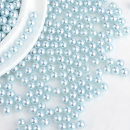 Imitation Pearl Acrylic Beads, No Hole, Round, Aqua, 8mm, about 2000pcs/bag(OACR-S011-8mm-Z12)