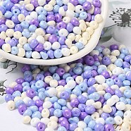 6/0 Opaque Baking Paint Glass Seed Beads, Teardrop, Mixed Color, 4.5~5x4x3~3.5mm, Hole: 0.9mm, about 5625Pcs/Pound(SEED-M012-02A-29)