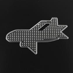 Plane/Airliner ABC Plastic Pegboards used for 5x5mm DIY Fuse Beads, Clear, 102x158x5mm(DIY-Q009-32)