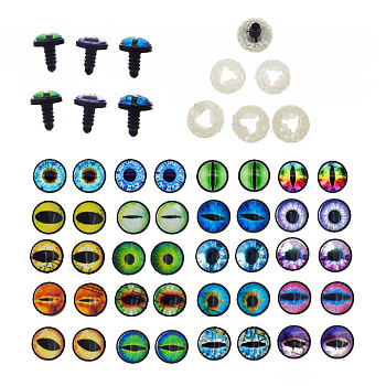 Glass Doll Safety Eyes, with Gasket, for Doll DIY Making Accessories, Mixed Color, 10mm, 20 pairs/set