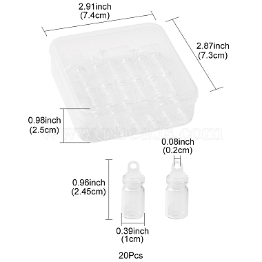 20Pcs Glass Bottle Pendant Decorations(CON-FS0001-06)-5