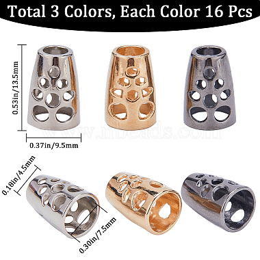 48Pcs 3 Colors Iron Bead Cone(IFIN-GF0001-35)-2
