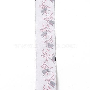 Ruban d'emballage en lin imitation polyester sur le thème de noël(SRIB-P020-01B)-6