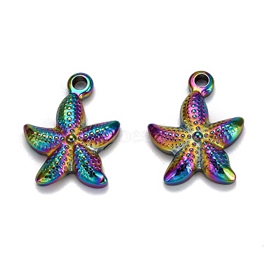 Multi-color Starfish 304 Stainless Steel Pendants
