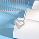 Rhodium Plated 925 Sterling Silver Heart Jewelry Set(LK7425-1)-3