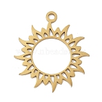 201 Stainless Steel Pendants, Sun, Golden, 27x24x1mm, Hole: 2mm(STAS-H480-01G)