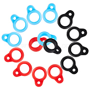 66Pcs 3 Colors Silicone Pendant, for Electronic stylus & Lighter Making, Ring, Mixed Color, Inner Diameter: 13mm, 22pcs/color(SIL-GF0001-45A)