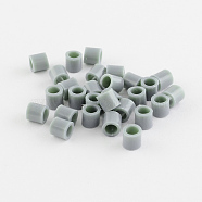 PE Fuse Beads, DIY Melty Beads, Tube, Gray, 5x5mm, Hole: 3mm, about 8000pcs/500g(DIY-R013-45)