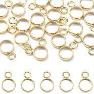 20Pcs 304 Stainless Steel Tube Bails, Loop Bails, Ring Shape, Real 18K Gold Plated, 8x5.5x1.5mm, Hole: 1.8mm(STAS-YW0001-91)