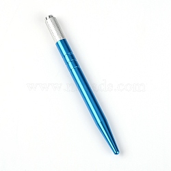 Zinc Alloy Tattoo Eyebrow Pen Frame, Deep Sky Blue, 12.1x0.9cm(MRMJ-WH0072-73A)