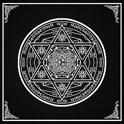 Non-woven Tarot Tablecloth for Divination, Tarot Card Pad, Pendulum Magic Pentacle Runes Cloth, Square, Black, Star of David Pattern, 490x490mm(ZODI-PW0001-100B)