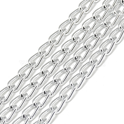 Unwelded Aluminum Curb Chains, Gainsboro, 8x4.5x1.4mm(CHA-S001-038A)