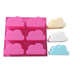 DIY Soap Making Silicone Molds, Resin Casting Molds, For UV Resin, Cloud, Fuchsia, 70x35x38mm(PW-WG67B95-01)