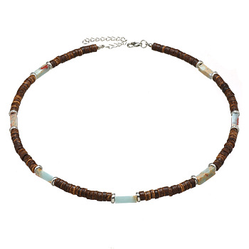 Surfer Style Coconut Shell Necklace for Hipster Couples Jewelry.