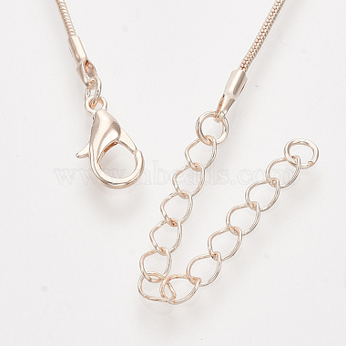 Латунные круглые ожерелья в виде змей(X-MAK-T006-11A-RG)-2