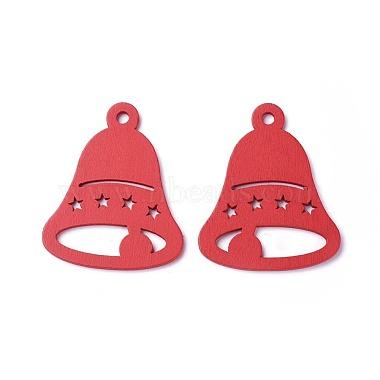 Red Bell Wood Pendants