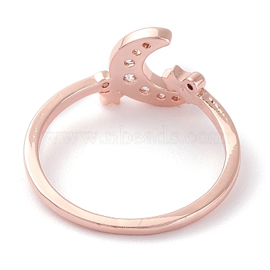 латунные кольца из манжеты с прозрачным цирконием(RJEW-P020-15RG)-3