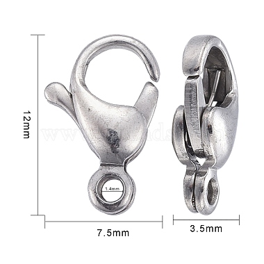 304 Stainless Steel Lobster Claw Clasps(X-STAS-AB12)-4