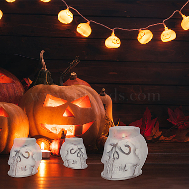 супернаходки 3шт 3 стиль Хэллоуин череп свечи силиконовые формы(CAND-FH0001-04)-5