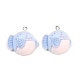 Flocking Opaque Resin Pendants(RESI-P053-03A-P)-1