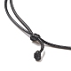 Natural & Synthetic Mixed Gemstone Bullet Pendant Necklace with Waxed Cords for Women(NJEW-M196-02B)-3