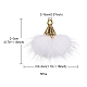 décorations pendantes de pompon en fausse fourrure de vison(FIND-YW0002-24D)-4