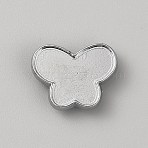 Alloy Slide Charms Cabochon Settings, Platinum, Butterfly, 13.5x17.5x4.5mm(FIND-WH20031-11C-P)