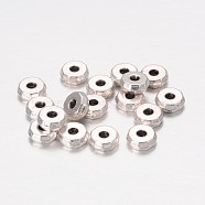 Tibetan Style Alloy Spacer Beads, Lead Free & Cadmium Free, Antique Silver Color, Rondelle, 8x3mm, hole: 2mm(X-K0968041)