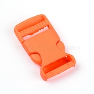 Nylon Side Release Buckles, Survival Bracelet Clasps, Orange, 57x30x9.5mm, Hole: 5x25mm(FIND-SZC0002-01F)