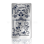 Retro Stainless Steel Metal Cutting Dies Stencils, for DIY Scrapbooking/Photo Album, Decorative Embossing DIY Paper Card, Matte Stainless Steel Color, Floral, 177x101x0.5mm(DIY-WH0242-285)