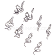 8Pcs 4 Style 304 Stainless Steel Pendants, Snake, Mixed Color, 2pcs/style(STAS-UN0023-77)