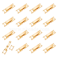 20 Sets Eco-Friendly Brass Watch Band Clasps, Long-Lasting Plated, Real 24K Gold Plated, 17x4.5x4mm(KK-DC0001-63)
