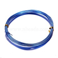 Round Aluminum Wire, Bendable Metal Craft Wire, for DIY Arts and Craft Projects, Blue, 15 Gauge, 1.5mm, 5m/roll(16.4 Feet/roll)(AW-D009-1.5mm-5m-09)