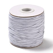 (Defective Closeout Sale: Spool Go Mouldy) Round Elastic Cord, with Nylon Outside and Rubber Inside, White, 1.2mm, about 109.36 Yards(100m)/Roll(EC-XCP0001-28)