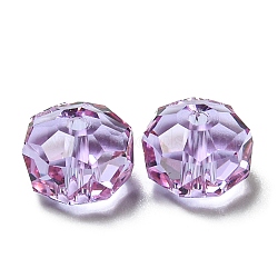 Transparent K9 Glass Beads, Faceted, Rondelle, Violet, 8x5mm, Hole: 1.2mm(GLAA-E048-01-14)