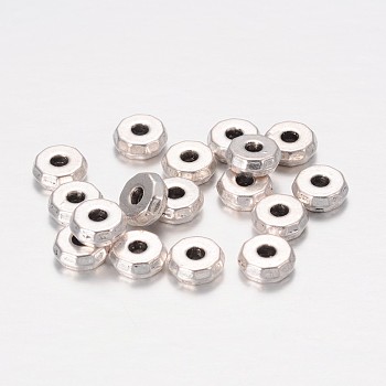 Tibetan Style Alloy Spacer Beads, Lead Free & Cadmium Free, Antique Silver Color, Rondelle, 8x3mm, hole: 2mm