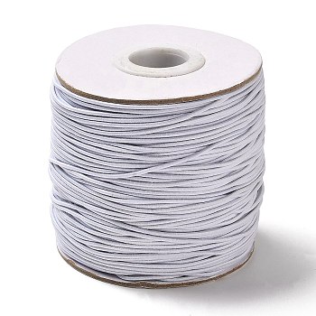 (Defective Closeout Sale: Spool Go Mouldy) Round Elastic Cord, with Nylon Outside and Rubber Inside, White, 1.2mm, about 109.36 Yards(100m)/Roll