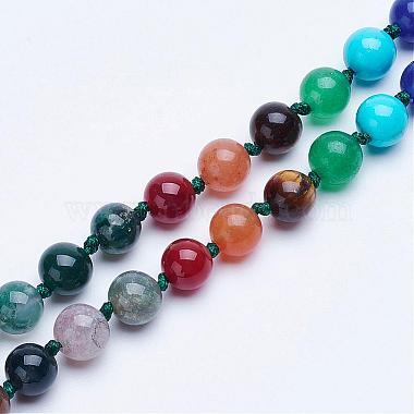 Natural Indian Agate Beaded Necklaces(NJEW-P159-07)-3