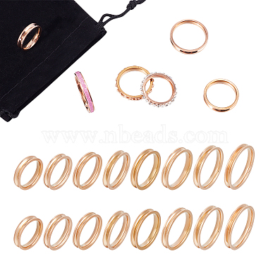 Rose Gold Titanium Steel Ring Components