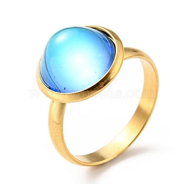 K9 стеклянное плоское круглое кольцо на палец(RJEW-G253-02B-G)-5